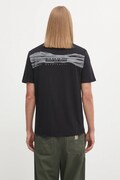 Napapijri t-shirt bawełniany S-Back Graphic męski kolor czarny z nadrukiem NP0A88SU9411