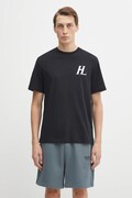 Helmut Lang t-shirt bawełniany męski kolor czarny z nadrukiem P04HM507