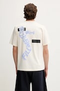 Filling Pieces t-shirt bawełniany Trumpeteer męski kolor beżowy z nadrukiem 422520500237
