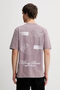 Filling Pieces t-shirt bawełniany Vinyl męski kolor różowy z nadrukiem 422520500240