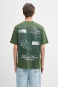 Filling Pieces t-shirt bawełniany Vinyl męski kolor zielony z nadrukiem 422520500240