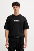 Calvin Klein Jeans t-shirt bawełniany męski kolor czarny z aplikacją LV04RD808G