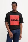 Bavlnené tričko Calvin Klein Jeans pánske, čierna farba, s potlačou, LV04RD813G