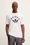 adidas Originals pamut póló GRFX fehér, nyomott mintás, JX3089