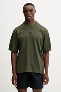 adidas Performance tricou de antrenament Power Workout culoarea verde, cu imprimeu, JV9688