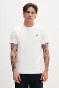 Fred Perry t-shirt bawełniany męski kolor biały z nadrukiem M1303