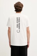Fred Perry cotton t-shirt white color with a print M1303