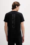 Fred Perry t-shirt bawełniany męski kolor czarny z nadrukiem M1303