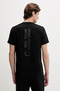 Fred Perry t-shirt bawełniany męski kolor czarny z nadrukiem M1303