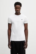 Fred Perry t-shirt bawełniany męski kolor biały gładki M1588V