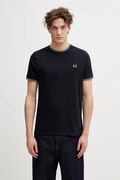 Fred Perry t-shirt bawełniany męski kolor granatowy gładki M1588V