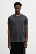 Fred Perry t-shirt bawełniany męski kolor szary gładki M1588V