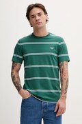 Fred Perry t-shirt bawełniany męski kolor zielony wzorzysty M1734