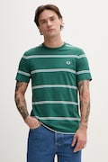 Fred Perry t-shirt bawełniany męski kolor zielony wzorzysty M1734