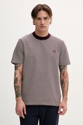 Fred Perry t-shirt bawełniany męski kolor bordowy wzorzysty M6581