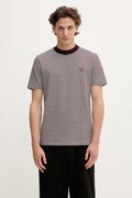 Βαμβακερό μπλουζάκι Fred Perry ανδρικό, χρώμα: μπορντό, M6581