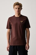 Aeronautica Militare tričko pánské bavlněné hnědé TS1580UJ00372