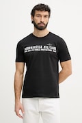 Aeronautica Militare футболка basic чоловіча бавовняна чорна TS1942UJ00538