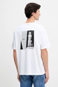 BOSS Orange t-shirt bawełniany męski kolor biały z nadrukiem 50551471