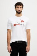 BOSS t-shirt bawełniany męski kolor biały z nadrukiem 50549282