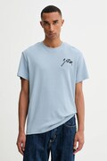 G-Star t-shirt bawełniany męski kolor niebieski gładki D26823.D976