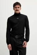 HUGO longsleeve bawełniany kolor czarny gładki 50547372