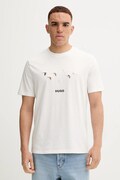 HUGO t-shirt bawełniany męski kolor biały z aplikacją 50549154