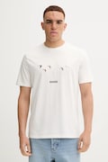HUGO t-shirt bawełniany męski kolor biały z aplikacją 50549154