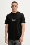 HUGO t-shirt bawełniany męski kolor czarny z aplikacją 50549154
