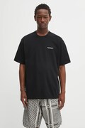 NEIGHBORHOOD t-shirt in cotone nh . tee ss-9 uomo colore nero con applicazione 251PCNH-ST09