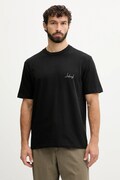 Lindbergh t-shirt bawełniany męski kolor czarny z nadrukiem 30.400120C