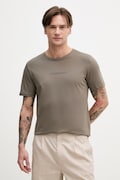 Lindbergh T-shirt basic męski bawełniany brązowy 30.400200B