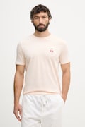 Lindbergh T-shirt męski bawełniany pomarańczowy 30.400235