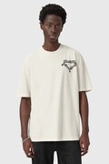 AllSaints t-shirt bawełniany DRIP męski kolor biały z nadrukiem M005PD