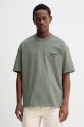 AllSaints t-shirt bawełniany XANDER męski kolor zielony z nadrukiem M030JC
