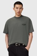 AllSaints t-shirt bawełniany XANDER męski kolor zielony gładki M030JC
