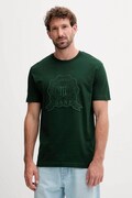 Gant t-shirt bawełniany męski kolor zielony z aplikacją 2003368