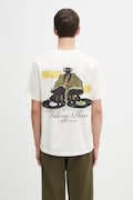 Filling Pieces t-shirt bawełniany T-shirt DJ męski kolor beżowy z nadrukiem 422520500241