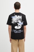 Filling Pieces t-shirt bawełniany Grammophone męski kolor czarny z nadrukiem 422520500236