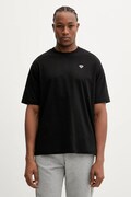 Hummel t-shirt bawełniany męski kolor czarny gładki 230780