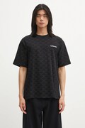 A Bathing Ape t-shirt bawełniany College Monogram Logo męski kolor czarny wzorzysty 001CSL301316M