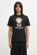 A Bathing Ape t-shirt bawełniany College Monogram Baby Milo męski kolor czarny wzorzysty 002TEL301008M