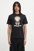 A Bathing Ape t-shirt bawełniany College Monogram Baby Milo męski kolor czarny wzorzysty 002TEL301008M