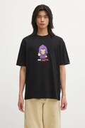 AAPE t-shirt bawełniany Theme Aaper męski kolor czarny z nadrukiem AAPTEM1719XXP