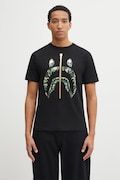 A Bathing Ape t-shirt bawełniany ABC Camo Shark męski kolor czarny z nadrukiem 1L30110008