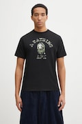 A Bathing Ape t-shirt bawełniany 1st Camo College męski kolor czarny z nadrukiem 1L30110012