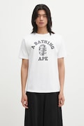 A Bathing Ape t-shirt bawełniany Palm Tree Camo College męski kolor biały z nadrukiem 1L30110025