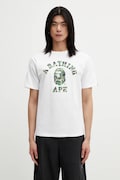 Pamučna majica A Bathing Ape ABC Camo College boja: bijela, s tiskom, 001TEL801005M