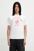 Pamučna majica A Bathing Ape ABC Camo College boja: bijela, s tiskom, 001TEL801005M
