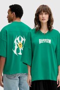 Barrow t-shirt bawełniany kolor zielony wzorzysty F5BWUATH044